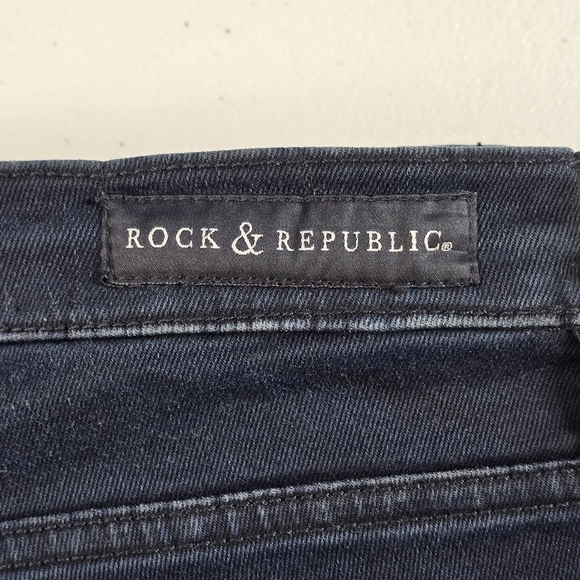 Rock & Republic Berlin Straight Leg Womens Jeans Size 6 Low Rise - Picture 10 of 15